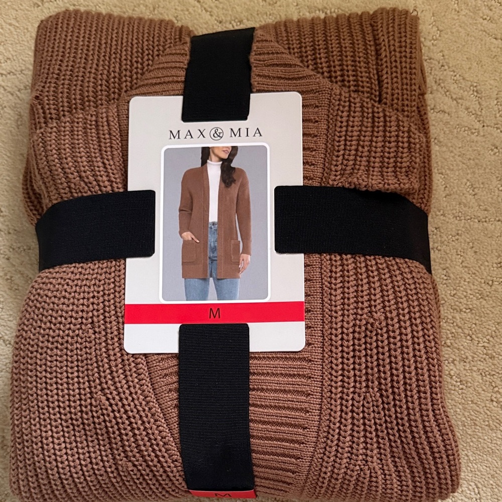 Max & Mia Women's Brown Cardigan Sweater